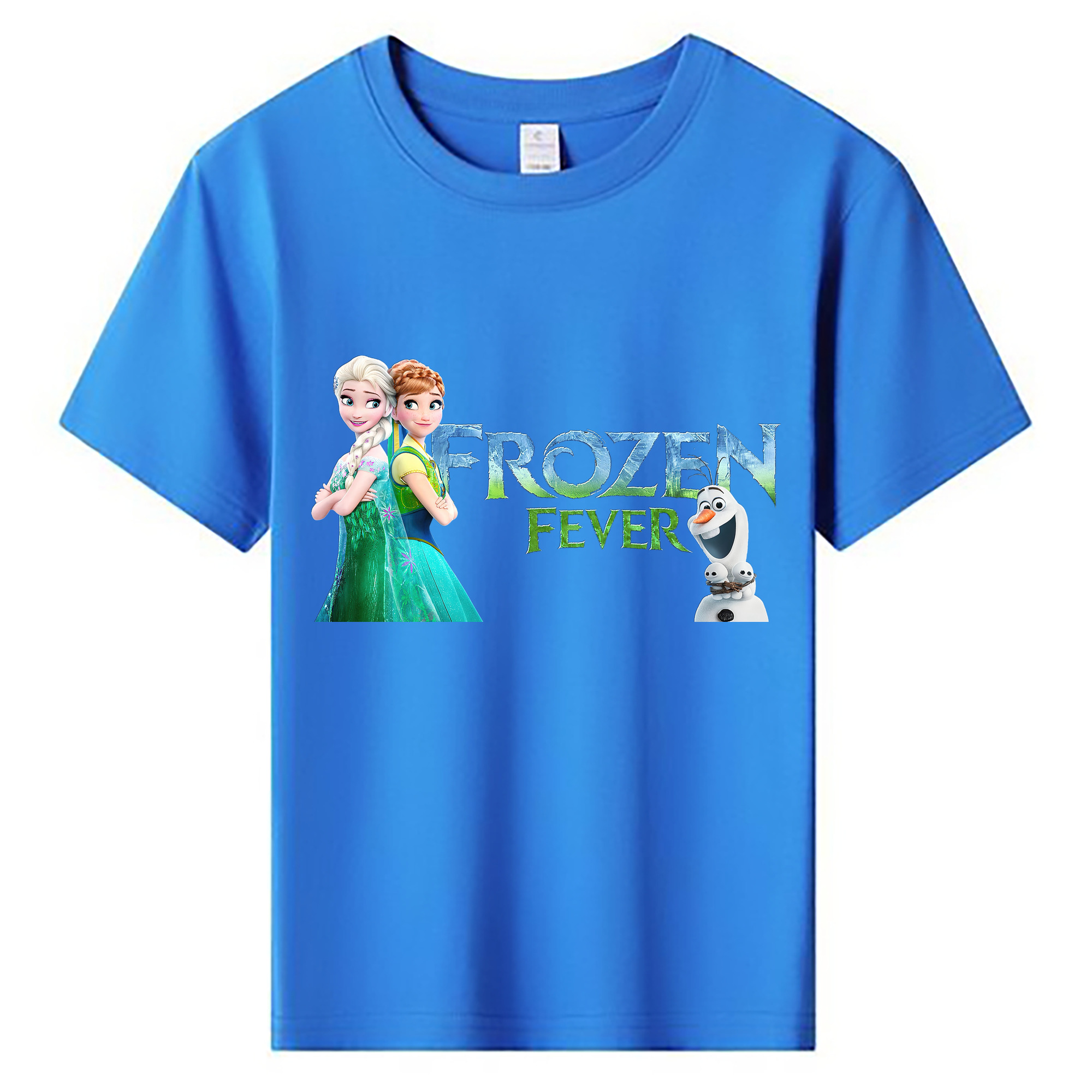 （画像用） アナと雪の女王 アンナ エルサ Frozen Anna Elsa 綿100％キッズTシャツ（フロントプリント）
